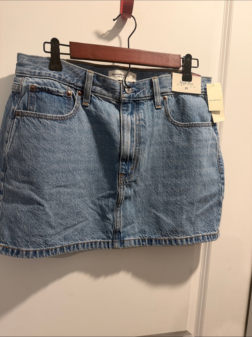 Abercrombie & Fitch Light Blue Denim Mini Skirt